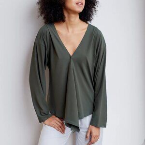 Aday That's A Wrap Top, Moss Green, Size XS